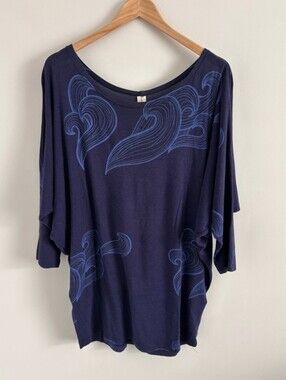 Smoking Lily Ina Top Blue Waves